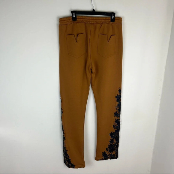 KEISER CLARK Astral Planing Star Sweatpants Size M Brown Black - Picture 10 of 13